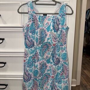 Talbots Sleeveless Paisley Dress